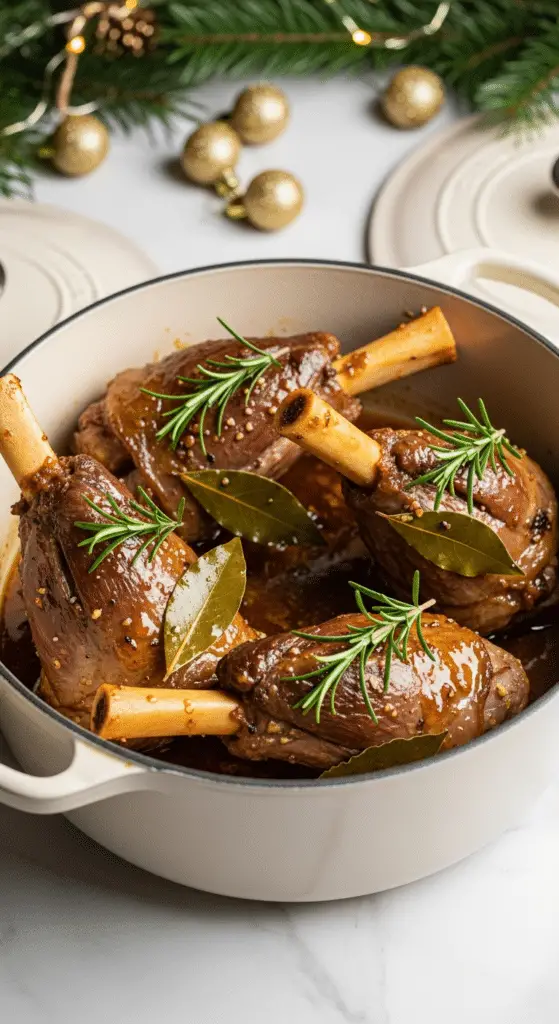 Service élégant souris agneau miel romarin assiette gastronomique