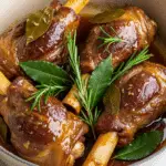 Souris agneau confites miel romarin fondantes sauce caramélisée