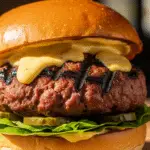 Burger andouillette grillée sauce moutarde croustillant audacieux français