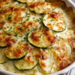 Gratin courgettes fromage doré crémeux réconfortant familial français