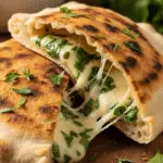 Pain plat farci fromage fondant herbes doré coulant spectaculaire