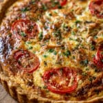 Quiche thon tomate dorée crémeuse familiale économique appétissante