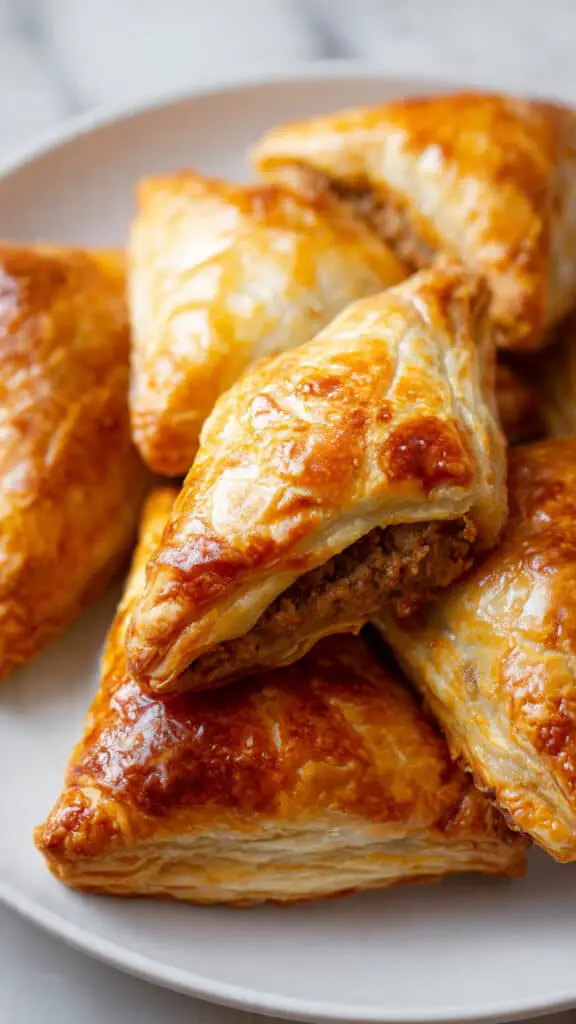 Scellement chaussons feuilletés viande motif fourchette technique boulangerie traditionnelle
