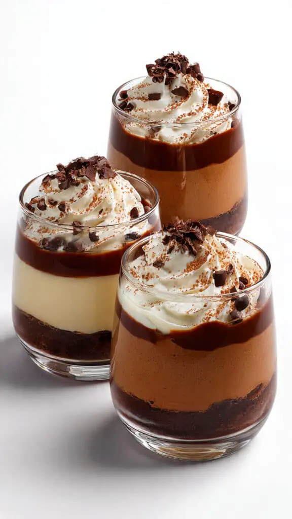 Service élégant verrines mousse café-choco plateau bistrot romantique